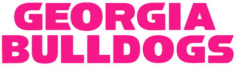 Georgia Bulldogs Hot Pink Team Name Logo Premium DieCut Vinyl Decal PICK SIZE