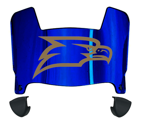 Georgia Southern Eagles Mini Football Helmet Visor Shield w/ Clips - PICK VISOR & LOGO COLOR