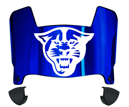 Georgia State Panthers Mini Football Helmet Visor Shield w/ Clips - PICK VISOR & LOGO COLOR