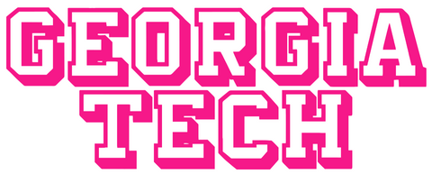Georgia Tech Yellow Jackets Hot Pink Retro Throwback Logo Premium DieCut Vinyl Decal PICK SIZE