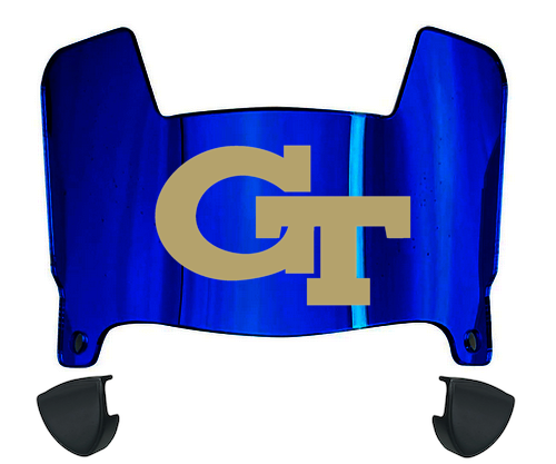 Georgia Tech Yellow Jackets Mini Football Helmet Visor Shield w/ Clips - PICK VISOR & LOGO COLOR