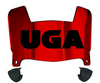Georgia Bulldogs Mini Football Helmet Visor Shield w/ Clips - PICK VISOR & LOGO COLOR