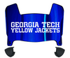 Georgia Tech Yellow Jackets Mini Football Helmet Visor Shield w/ Clips - PICK VISOR & LOGO COLOR