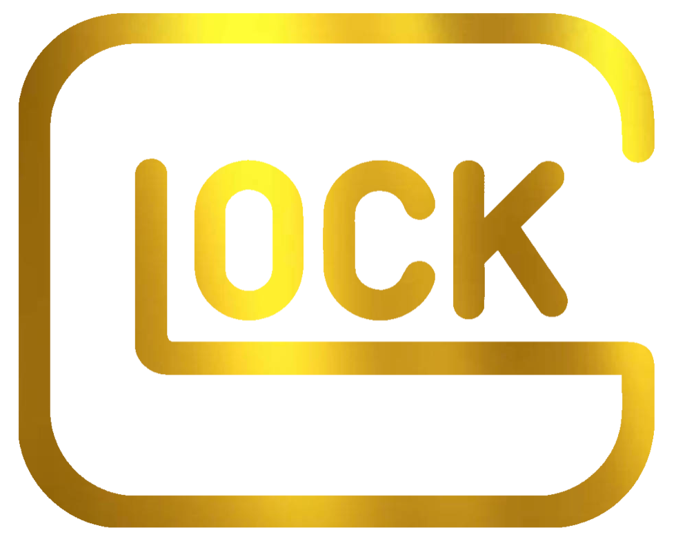 Glock Gold Chrome Mirror Premium DieCut Vinyl Decal PICK SIZE