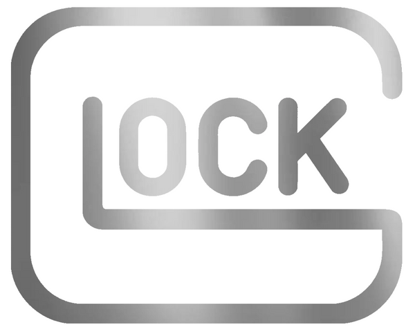 Glock Silver Chrome Mirror Premium DieCut Vinyl Decal PICK SIZE