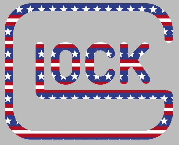 Glock Stars & Stripes USA Flag Premium DieCut Vinyl Decal PICK SIZE