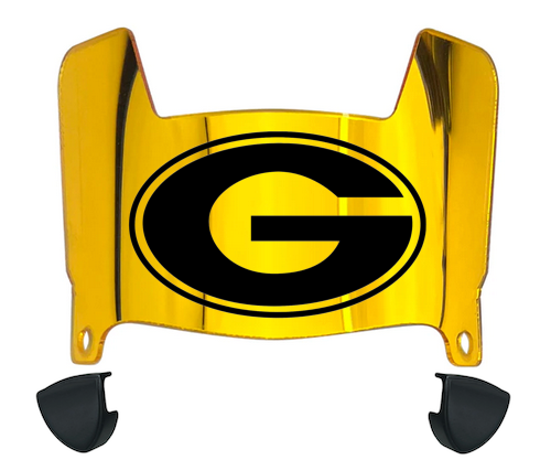 Grambling State Tigers Mini Football Helmet Visor Shield w/ Clips - PICK VISOR & LOGO COLOR