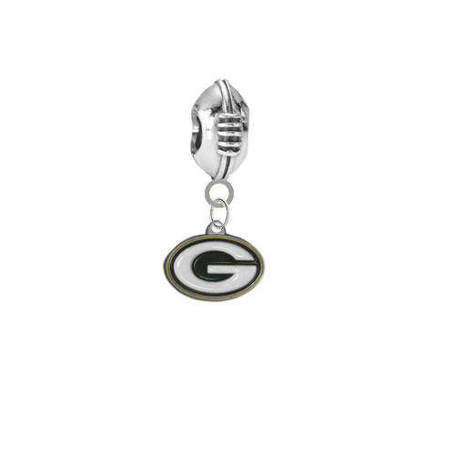 Green Bay Packers 3D Football Universal European Bracelet Charm (Pandora Compatible)