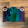 Green Bay Packers Full Size Football Helmet Visor Shield Green Iridium Mirror w/ Clips - PICK LOGO COLOR