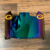 Green Bay Packers Full Size Football Helmet Visor Shield Green Iridium Mirror w/ Clips - PICK LOGO COLOR