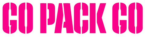 Green Bay Packers Hot Pink Go Pack Go Logo Premium DieCut Vinyl Decal PICK SIZE