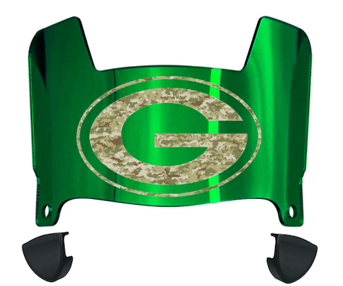Green Bay Packers Limited Edition Mini Football Helmet Visor Shield w/ Clips - PICK VISOR & LOGO COLOR