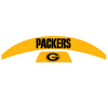 Green Bay Packers MIDI Mid Size SpeedFlex Football Helmet Front & Back Bumper Decal Set - Pick Color