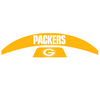 Green Bay Packers MIDI Mid Size SpeedFlex Football Helmet Front & Back Bumper Decal Set - Pick Color