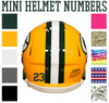 Green Bay Packers Jersey Style Vinyl Number Decal Sheet Set of 50 #0-9 - Pick Color & Size