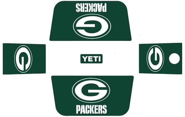 Green Bay Packers Wrap Kit for YETI Hard Coolers Tundra Roadie Haul PICK COLOR