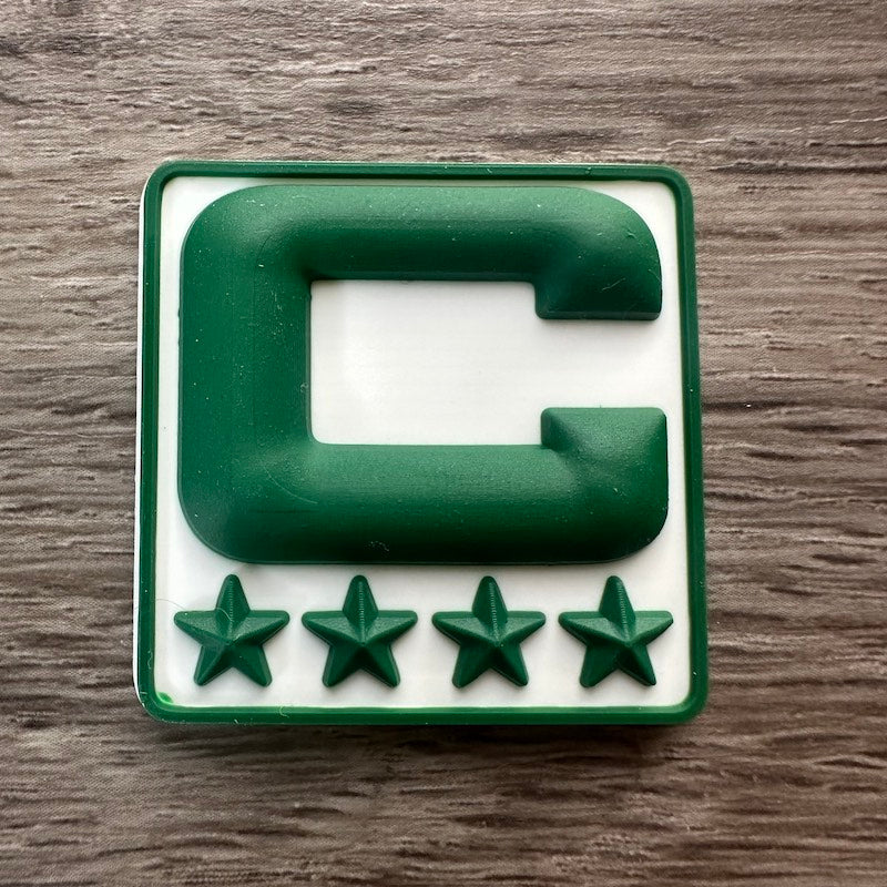 Green 3D Football Helmet Bumper Captain Patch Jersey C Style - Perfect for Adult & Youth Full Size Football Helmets