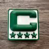 Green 3D Football Helmet Bumper Captain Patch Jersey C Style - Perfect for Adult & Youth Full Size Football Helmets