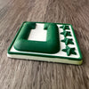 Green 3D Football Helmet Bumper Captain Patch Jersey C Style - Perfect for Adult & Youth Full Size Football Helmets