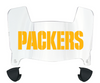 Green Bay Packers Mini Football Helmet Visor Shield w/ Clips - PICK VISOR & LOGO COLOR