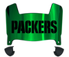 Green Bay Packers Mini Football Helmet Visor Shield w/ Clips - PICK VISOR & LOGO COLOR