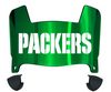 Green Bay Packers Mini Football Helmet Visor Shield w/ Clips - PICK VISOR & LOGO COLOR