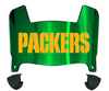Green Bay Packers Mini Football Helmet Visor Shield w/ Clips - PICK VISOR & LOGO COLOR