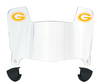 Green Bay Packers Mini Football Helmet Visor Shield w/ Clips - PICK VISOR & LOGO COLOR