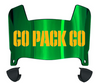 Green Bay Packers Mini Football Helmet Visor Shield w/ Clips - PICK VISOR & LOGO COLOR
