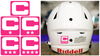 Captain Patch Jersey C Style HOT PINK Football Helmet Decal - Perfect for Adult & Youth Full Size Football Helmets