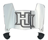 Hampton Pirates Mini Football Helmet Visor Shield w/ Clips - PICK VISOR & LOGO COLOR