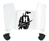 Hampton Pirates Mini Football Helmet Visor Shield w/ Clips - PICK VISOR & LOGO COLOR