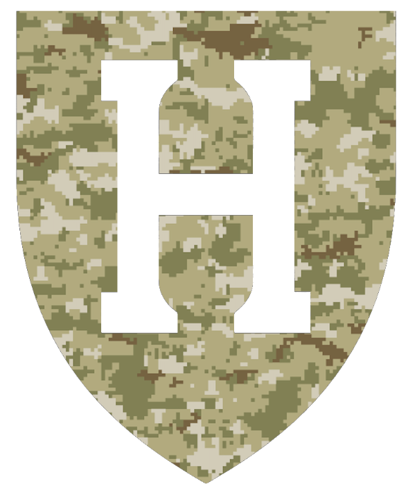 Harvard Crimson Team Logo Salute to Service Camouflage Camo Vinyl Decal PICK SIZE
