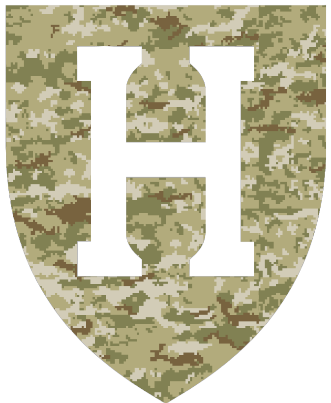 Harvard Crimson Team Logo Salute to Service Camouflage Camo Vinyl Decal PICK SIZE