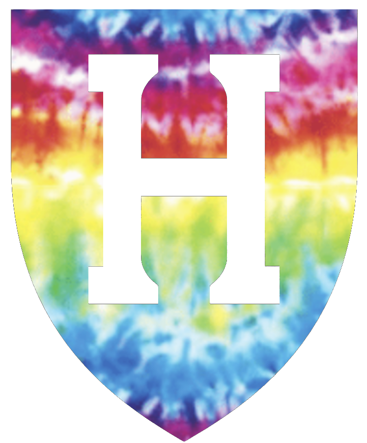 Harvard Crimson Team Logo Crucial Catch Cancer Tie Dye Vinyl Decal PICK SIZE