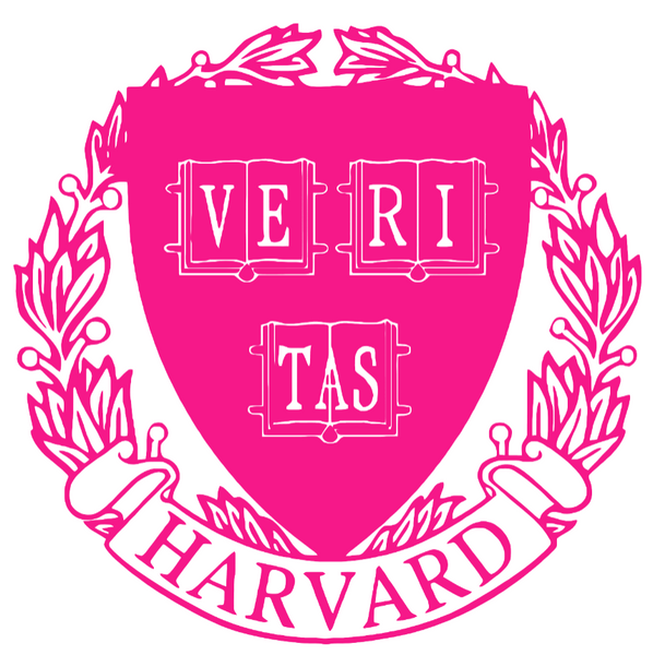 Harvard Crimson Hot Pink Crest Logo Premium DieCut Vinyl Decal PICK SIZE