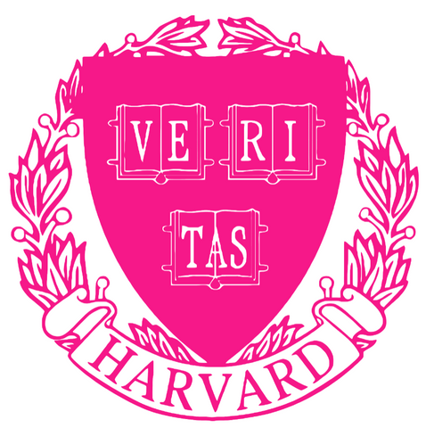 Harvard Crimson Hot Pink Crest Logo Premium DieCut Vinyl Decal PICK SIZE