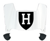 Harvard Crimson Mini Football Helmet Visor Shield w/ Clips - PICK VISOR & LOGO COLOR