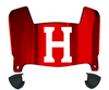 Harvard Crimson Mini Football Helmet Visor Shield w/ Clips - PICK VISOR & LOGO COLOR