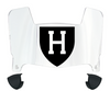 Harvard Crimson Mini Football Helmet Visor Shield w/ Clips - PICK VISOR & LOGO COLOR