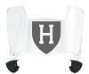 Harvard Crimson Mini Football Helmet Visor Shield w/ Clips - PICK VISOR & LOGO COLOR