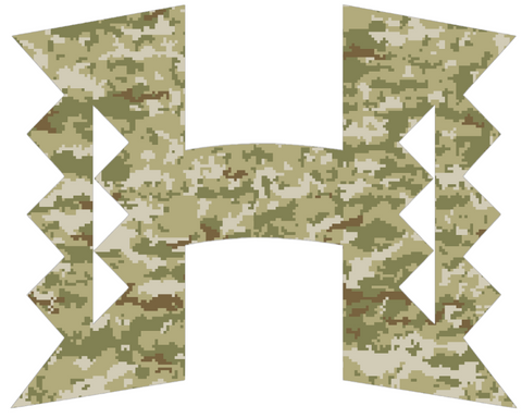 Hawaii Warriors Alternate Logo Salute to Service Camouflage Camo Vinyl Decal PICK SIZE