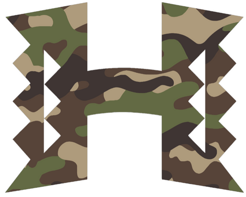 Hawaii Warriors Woodland Camo Camouflage Alternate Logo Premium DieCut Vinyl Decal PICK SIZE