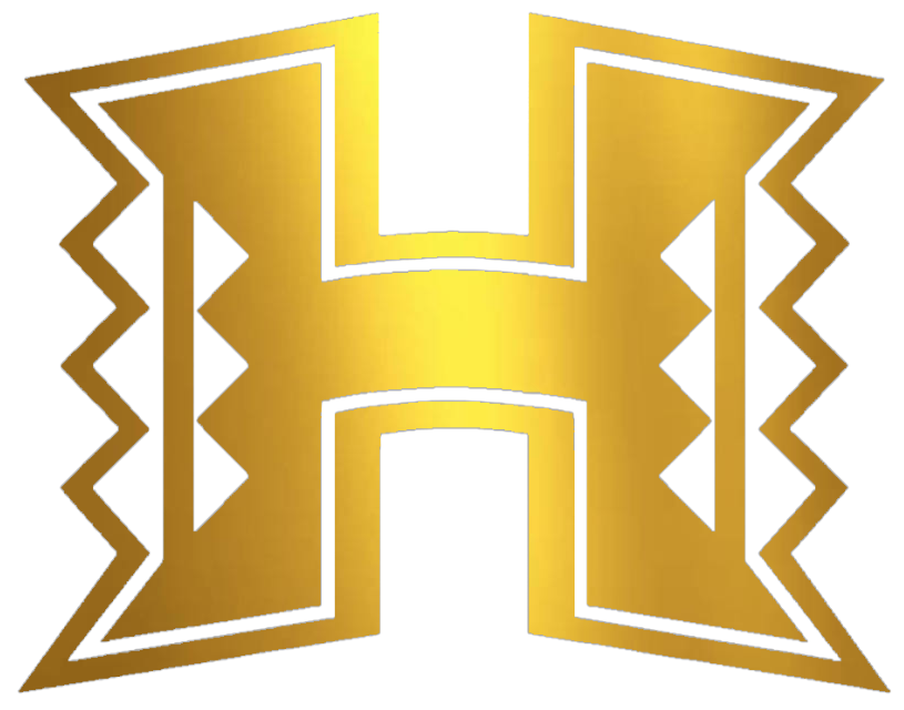 Hawaii Warriors GOLD CHROME MIRROR Team Logo Premium DieCut Vinyl Decal PICK SIZE