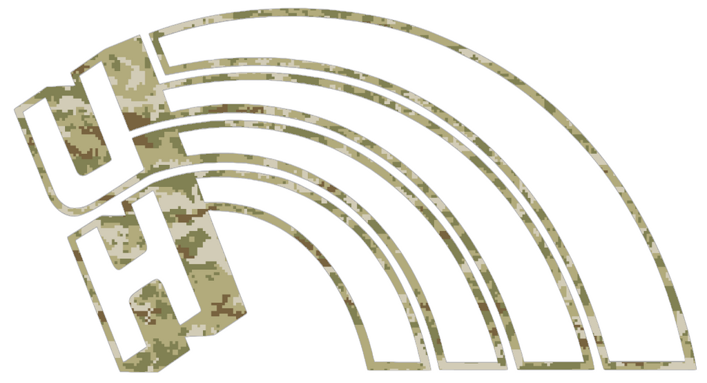 Hawaii Warriors Retro Throwback Logo Salute to Service Camouflage Camo Vinyl Decal PICK SIZE