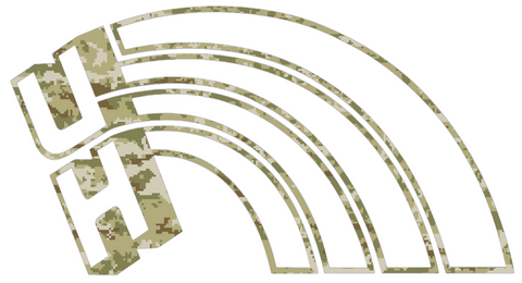 Hawaii Warriors Retro Throwback Logo Salute to Service Camouflage Camo Vinyl Decal PICK SIZE