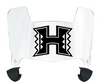 Hawaii Warriors Mini Football Helmet Visor Shield w/ Clips - PICK VISOR & LOGO COLOR
