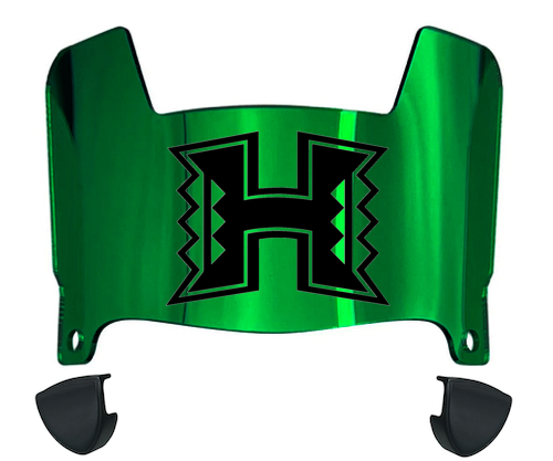 Hawaii Warriors Mini Football Helmet Visor Shield w/ Clips - PICK VISOR & LOGO COLOR