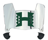 Hawaii Warriors Mini Football Helmet Visor Shield w/ Clips - PICK VISOR & LOGO COLOR
