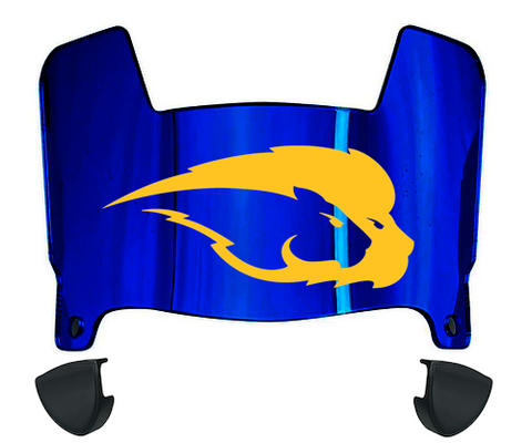 Hofstra Pride Mini Football Helmet Visor Shield w/ Clips - PICK VISOR & LOGO COLOR